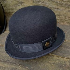 Black wool Bowler hat ( Unisex )